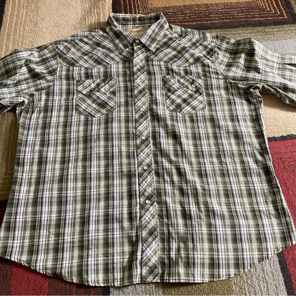 Wrangler Western Fashion Pearl Snap Button Up Shirt Men's Size 2XL Long Sleeve - Picture 3 of 8